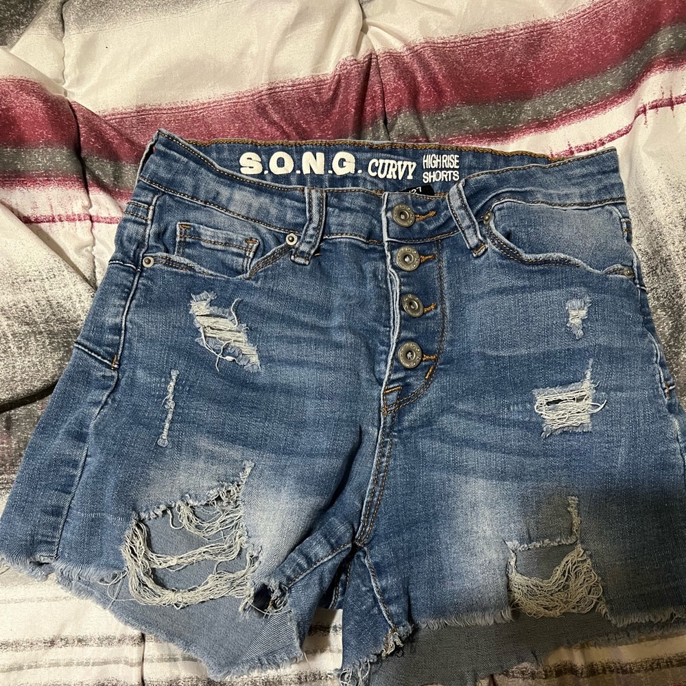 denim shorts